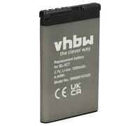 vhbw 1x batteria sostituisce Nokia BL-5CT per smartphone cellulare (1200mAh, 3,7V, Li-Ion)