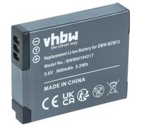 vhbw batteria compatibile con Panasonic Lumix DMC-TZ56, DMC-TZ40, DMC-TZ41, DMC-FT5, DMC-TS5, DMC-FT7, DMC-TZ61 fotocamera (900mAh, 3,6V, Li-Ion)