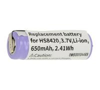 vhbw batteria compatibile con Philips HS8020, HS8040, HS8060, HS8070, HS8420, HS8420/23, HS8440, HS8460 rasoio elettrico (650mAh, 3,7V, Li-Ion)