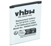 vhbw batteria compatibile con Samsung Galaxy STAR PRO, STAR PLUS, TREND LITE 2, TREND LITE, Z1 smartphone cellulare (1500mAh, 3,7V, Li-Ion)