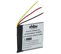 vhbw batteria compatibile con SanDisk SDMX18R-004GI-A57, Clip Plus, SDMX18R-004GB-A57 MP3 music player lettore musicale (260mAh, 3,7V, Li-Poly)