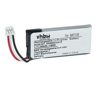 vhbw batteria compatibile con Sennheiser D10, DW Office, DW Office ML, DW Pro 1, DW Pro 2 wireless auricolari cuffie wireless (200mAh, 3,7V, Li-Poly)