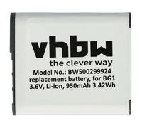 vhbw batteria compatibile con Sony Cybershot serie, a.d. DSC-H3, DSC-H55, DSC-W35, DSC-HX5 - Sostituisce NP-BG1, NP-FG1 (950mAh, 3,6V, Li-Ion)