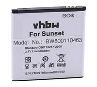 vhbw batteria compatibile con Wiko Goa, Sunset 2, Sunset smartphone cellulare (1200mAh, 3,7V, Li-Ion)