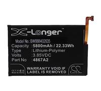 vhbw batteria compatibile con Wiko Power U20, Power U30 smartphone cellulare (5800mAh, 3,85V, Li-Poly)