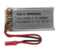 vhbw batteria con JST per modellismo per es. macchine da corsa, elicotteri, aerei (1200mAh, 3,7V, Li-Poly, 56 x 29 x 10 mm)