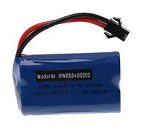 vhbw batteria con SM-2P per modellismo per es. macchine da corsa, elicotteri, aerei (650mAh, 6,4V, Li-Ion, 54 x 32 x 27 mm)