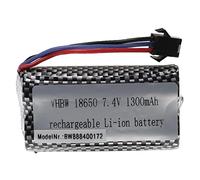 vhbw batteria con SM-3P per modellismo per es. macchine da corsa, elicotteri, aerei (1300mAh, 7,4V, Li-Ion, 69 x 37 x 19 mm)