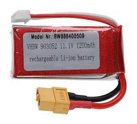 vhbw batteria con XT60 per modellismo per es. macchine da corsa, elicotteri, aerei (1200mAh, 11,1V, Li-Ion, 63 x 29 x 30 mm)