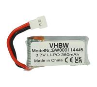 vhbw batteria sostituisce Carrera 370410144 per drone quadricottero multicottero (380mAh, 3,7V, Li-Poly)