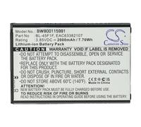 vhbw batteria sostituisce LG BL-45F1F, EAC63382101, EAC63361407, EAC63361401, EAC63321601 per smartphone cellulare (2000mAh, 3,85V, Li-Ion)