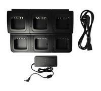 vhbw Caricabatterie 6 vani compatibile con Motorola P8600, DP4800, GP328D, DP4801 batterie per radio - Stazione di ricarica + alimentatore