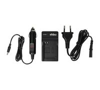 vhbw caricabatterie compatibile con Canon Digital Ixus 100 is, 110 is, 115 HS camera - Stazione di ricarica + adattatore da auto