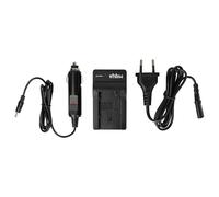 vhbw caricabatterie compatibile con Canon Legria HF S200 HD, HF S20 HD, HF S21 HD camera - Stazione di ricarica + adattatore da auto