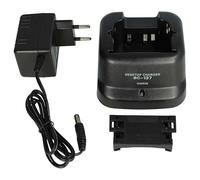 vhbw Caricabatterie doppio compatibile con Icom IC-A24, IC-F11, IC-A6, IC-A6E, IC-A24E batterie per radio - Stazione di ricarica + alimentatore