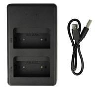 vhbw Caricabatterie doppio compatibile con Scanreco 960, 16131, 790, 592, 590 batterie per radio - Stazione di ricarica + cavo USB-C, 7,2V, 0,6A