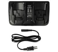 vhbw caricabatterie duale 20/5 V compatibile con Dewalt DCD710, DCB184, DCB184-X