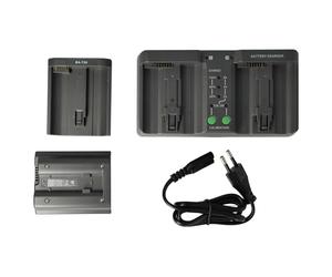 vhbw caricabatterie duale compatibile con Nikon D2H, D2Hs, D2X, D2Xs, D3, D3s, D3X, D4, D6, F6 camera - Stazione di carica, indicatore di carica