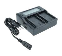 vhbw caricabatterie duale compatibile con Panasonic CGA-D54, CGA-D54S, CGA-D54SE camera - Stazione di ricarica con display