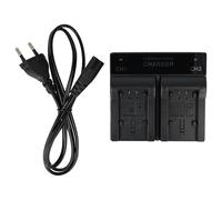 vhbw caricabatterie duale compatibile con Panasonic HC-V210, HC-V500, HC-V500M, HC-V510, HC-V520, HC-V700 camera - Stazione di ricarica