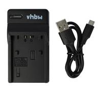 vhbw Caricabatterie Micro USB compatibile con camera batería Sony NP-FH100, NP-FH30, NP-FH40, NP-FH50, NP-FH60, NP-FH70, NP-FP30, NP-FP50, NP-FP60, NP-FP70.