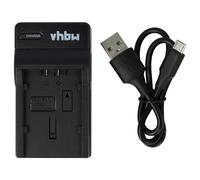 vhbw Caricabatterie Micro USB compatibile con camera Panasonic NV-GS17, NV-GS17EG, NV-GS180, NV-GS200, NV-GS21, NV-GS22, NV-GS230, NV-GS250, NV-GS27