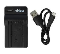 vhbw caricabatterie USB compatibile con Canon Legria HF M52, HF M56, HF M506, HF R36, HF R38 batterie di videocamera, reflex - Stazione di ricarica
