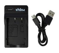 vhbw Caricabatterie USB compatibile con Fotocamera Pentax Optio MX4, S, S4, S4i, S5i, S5n, S5z, S6, S7, SV, SVi, T10, T20, W10, W20, WP, WPi, X, MX.