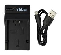vhbw caricabatterie USB compatibile con Panasonic CGR-S006, CGR-S006E, DMW-BM7, DMW-BMA7 batterie di videocamera, reflex - Stazione di ricarica