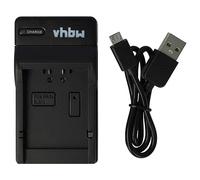 vhbw caricabatterie USB compatibile con Panasonic DMW-BLB13, DMW-BLB13E batterie di videocamera, reflex - Stazione di ricarica