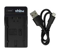 vhbw caricabatterie USB compatibile con Panasonic NV-GX7, NV-EX1, NV-EX21, NV-EX3, NV-DS77 batterie di videocamera, reflex - Stazione di ricarica