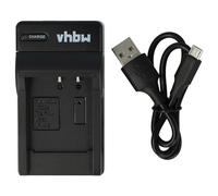vhbw caricabatterie USB compatibile con Pentax D-Li68, D-Li122 batterie di videocamera, reflex - Stazione di ricarica