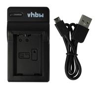 vhbw caricabatterie USB compatibile con Sony Alpha 3000, 5000, 5100, 6000, 6300, 6500, 7, 7 II, 7R camera - Stazione di carica, indicatore di carica