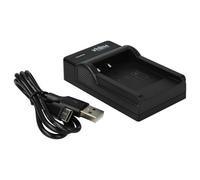 vhbw caricabatterie USB compatibile con Sony Cybershot DSC-WX100, DSC-W610, DSC-W620 batterie di videocamera, reflex - Stazione di ricarica