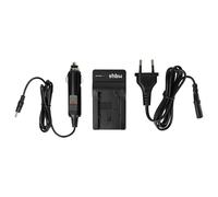 vhbw caricatore compatibile con Canon Legria HF21, HF G40, HF20, HF G25, HF200 camera - Stazione di carica + cavo auto, spia di carica, 8,4 V