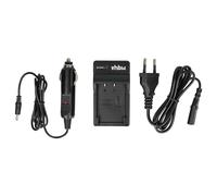 vhbw caricatore compatibile con Casio Exilim EX-Z21, EX-Z20, EX-Z22, EX-Z25 camera - Stazione di carica + cavo auto, spia di carica, 4,2 V