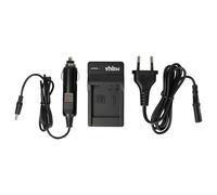 vhbw caricatore compatibile con Leica D-Lux DMC-TZ36, DMC-LX5, DMC-LX7, 5, 6 camera - Stazione di carica + cavo auto, spia di carica, 4,2 V