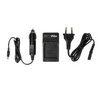 vhbw caricatore compatibile con Panasonic Lumix DMC-LX15 camera - Stazione di carica + cavo auto + spia di carica, 8,4 V