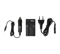 vhbw caricatore compatibile con Ricoh Caplio RDC-7S, RDC-7, RDC-6000 camera camcorder - Stazione di carica + cavo auto, spia di carica, 4,2 V