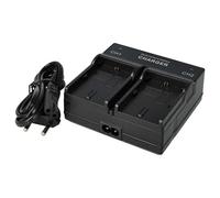 vhbw caricatore duale compatibile con Blackmagic Micro Cinema Camera 4K camera camcorder - Stazione di carica, spia di carica, 4.2/8.4 V