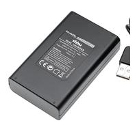 vhbw caricatore Micro-USB + USB-C duale compatibile con Canon PowerShot SX240 HS, SX260 HS, SX270 HS camera + cavo Micro-USB + LED