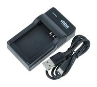 vhbw caricatore USB-C compatibile con Canon PowerShot SX50 HS, SX40 HS, SX60 HS, G1 X, G15 camera + cavo USB-C + LED