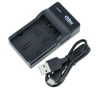 vhbw caricabatterie USB compatibile con Panasonic Lumix DMC-FZ7, DMC-FZ8, DMC-FZ18, DMC-FZ28 batterie di videocamera, reflex - Stazione di ricarica
