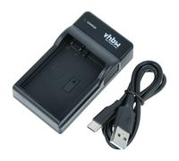 vhbw caricatore USB-C compatibile con Nikon D3400, D3500, D3300, D5100, D5200, D3100, D3200 camera + cavo USB-C + LED