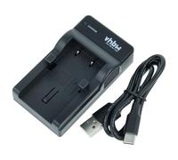 vhbw caricatore USB-C compatibile con Olympus Li-12B, Li-10B per camera + cavo USB-C + LED