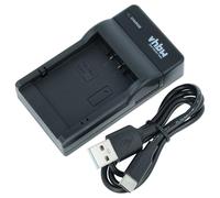 vhbw caricatore USB-C compatibile con Panasonic Lumix DMC-G2W, DMC-GF1, DMC-G1W, DMC-G2K, DMC-G2 camera + cavo USB-C + LED