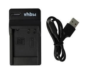 vhbw caricatore USB-C compatibile con Panasonic Lumix DMC-LX5, DMC-LX7, DMC-TZ10, DMC-TZ18, DMC-TZ20, DMC-TZ22 camera + cavo USB-C + LED