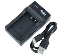 vhbw caricatore USB-C compatibile con Rollei Prego dp6200, DS6, dp4200, dp5200 camera + cavo USB-C + LED