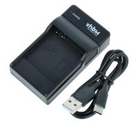 vhbw caricatore USB-C compatibile con Samsung SC-MX10A, SC-MX10P, SC-MX10R, SMX-F30, SC-HMX10CA camera + cavo USB-C + LED