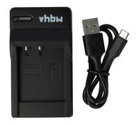 vhbw caricatore USB-C compatibile con Sony Cybershot DSC-N1, DSC-N2, DSC-T100, DSC-T20, DSC-T25, DSC-W100, DSC-W110, DSC-W115, DSC-W120 per camera + cavo USB-C + LED
